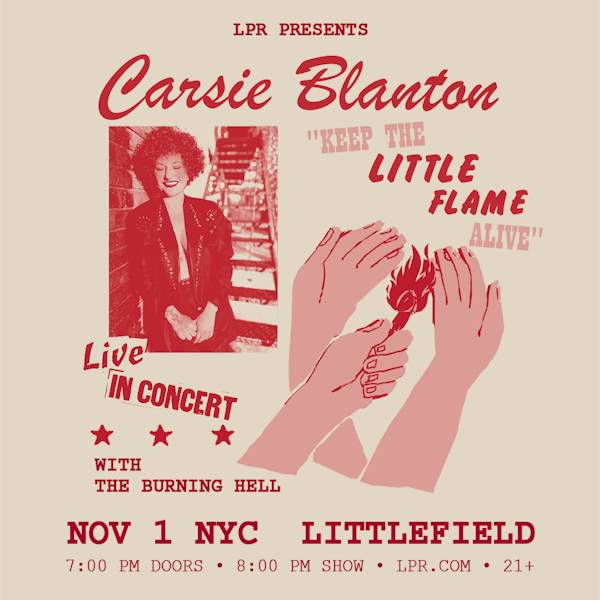 Flyer for Carsie Blanton 'Keep The Little Flame Alive'