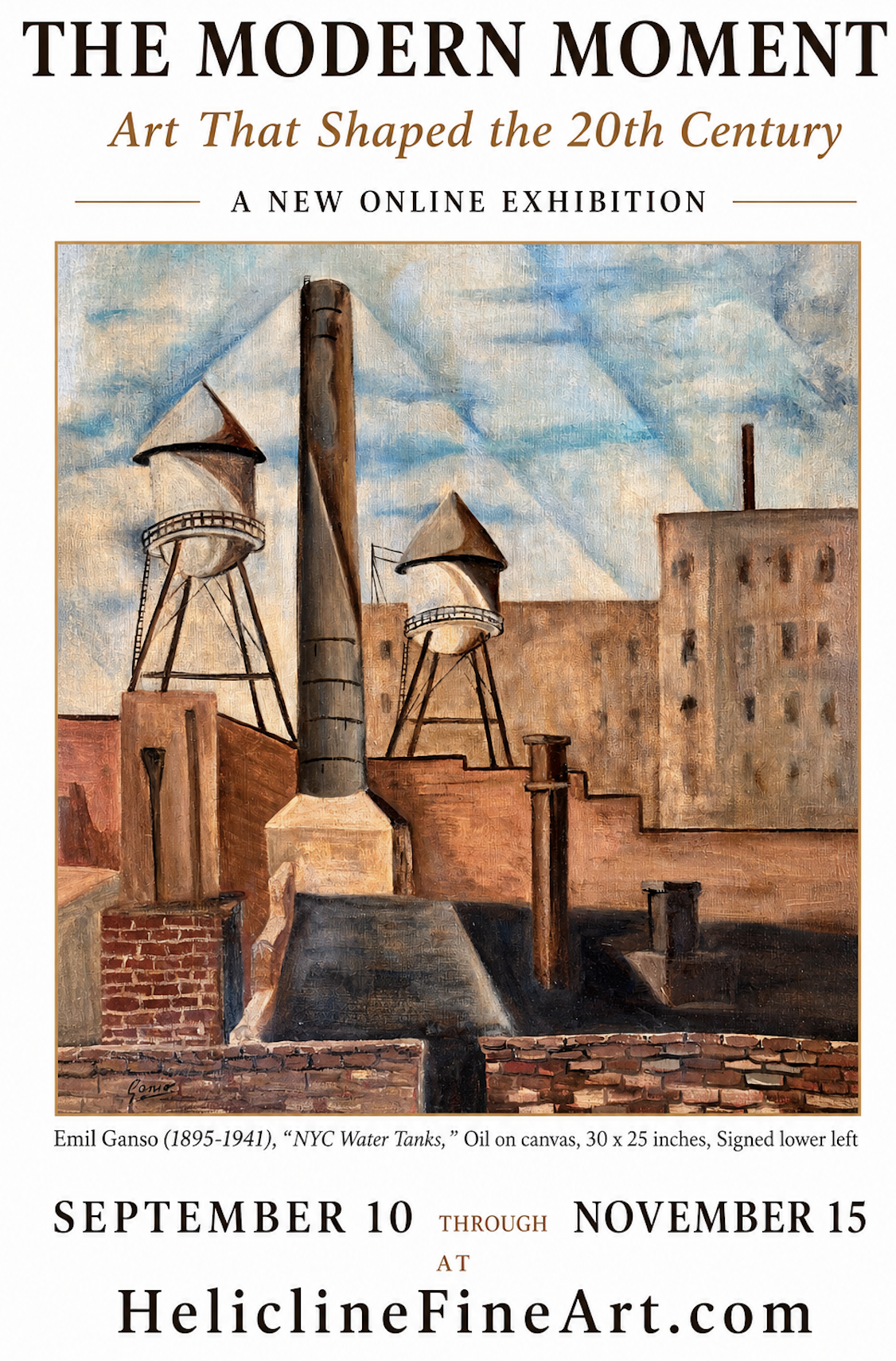 Flyer for THE MODERN MOMENT, ART THAT SHAPED THE 20th CENTURY