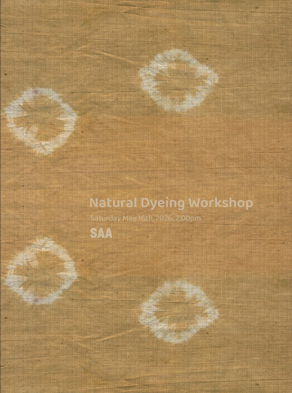 Flyer for Natural Dyeing Workshop