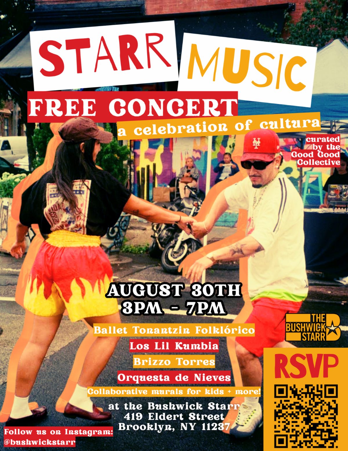 Flyer for STARR MUSIC FREE CONCERT: a celebration of cultura