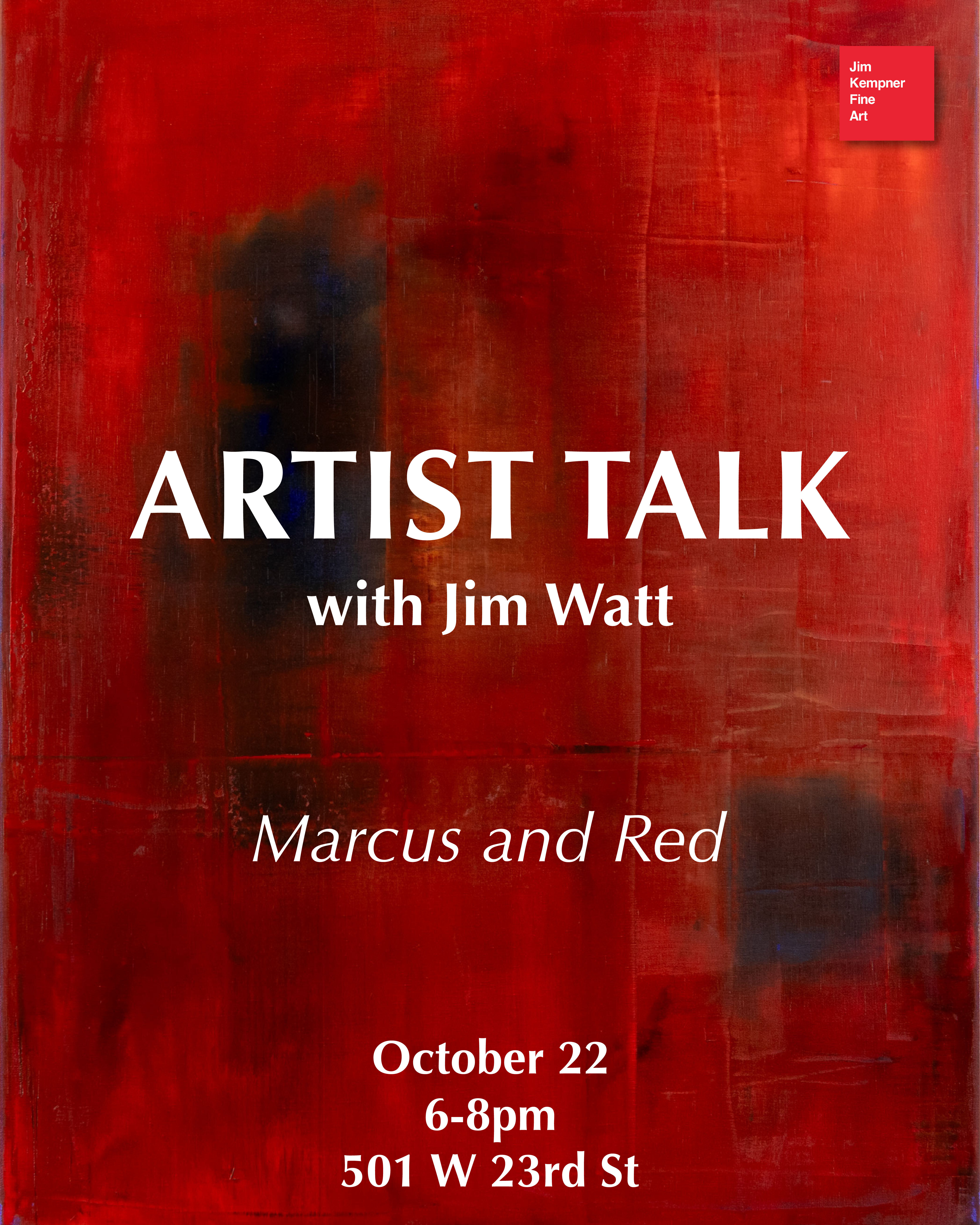 Flyer for Artist Talk with Jim Watt