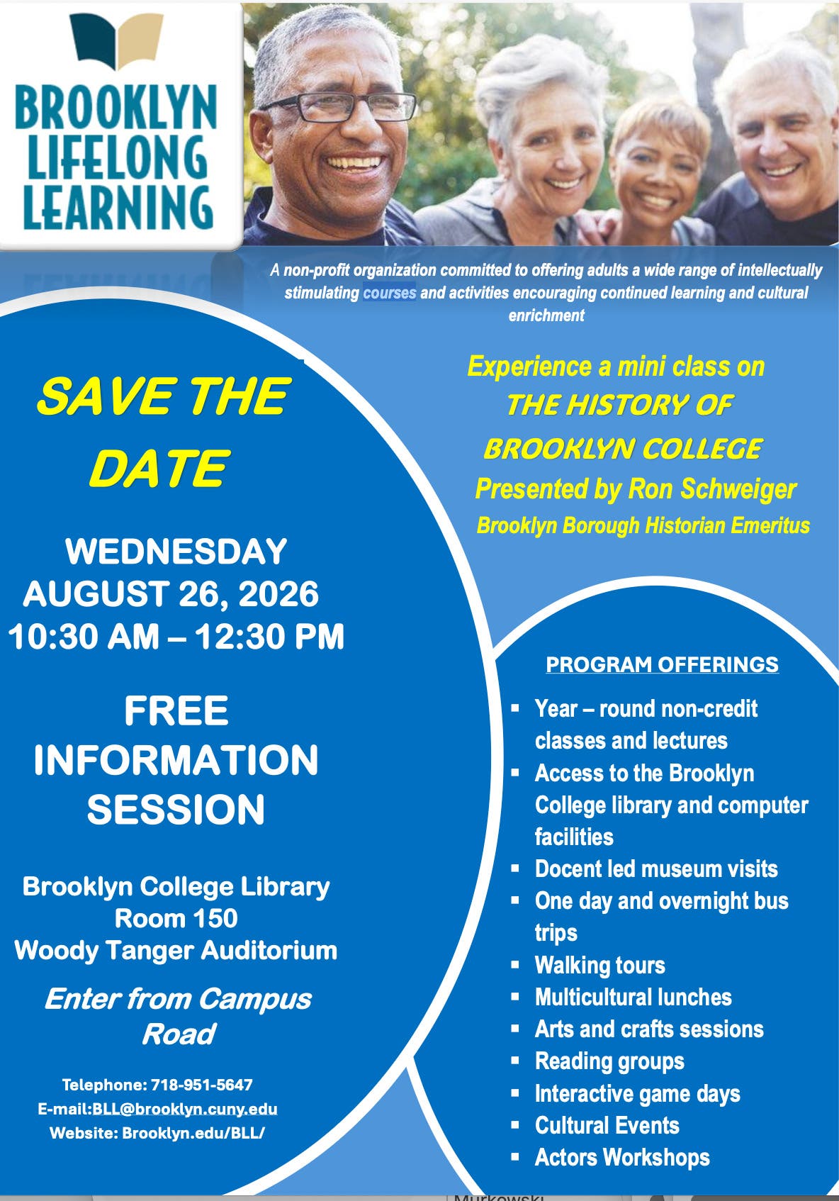 Flyer for Free mini class & information session