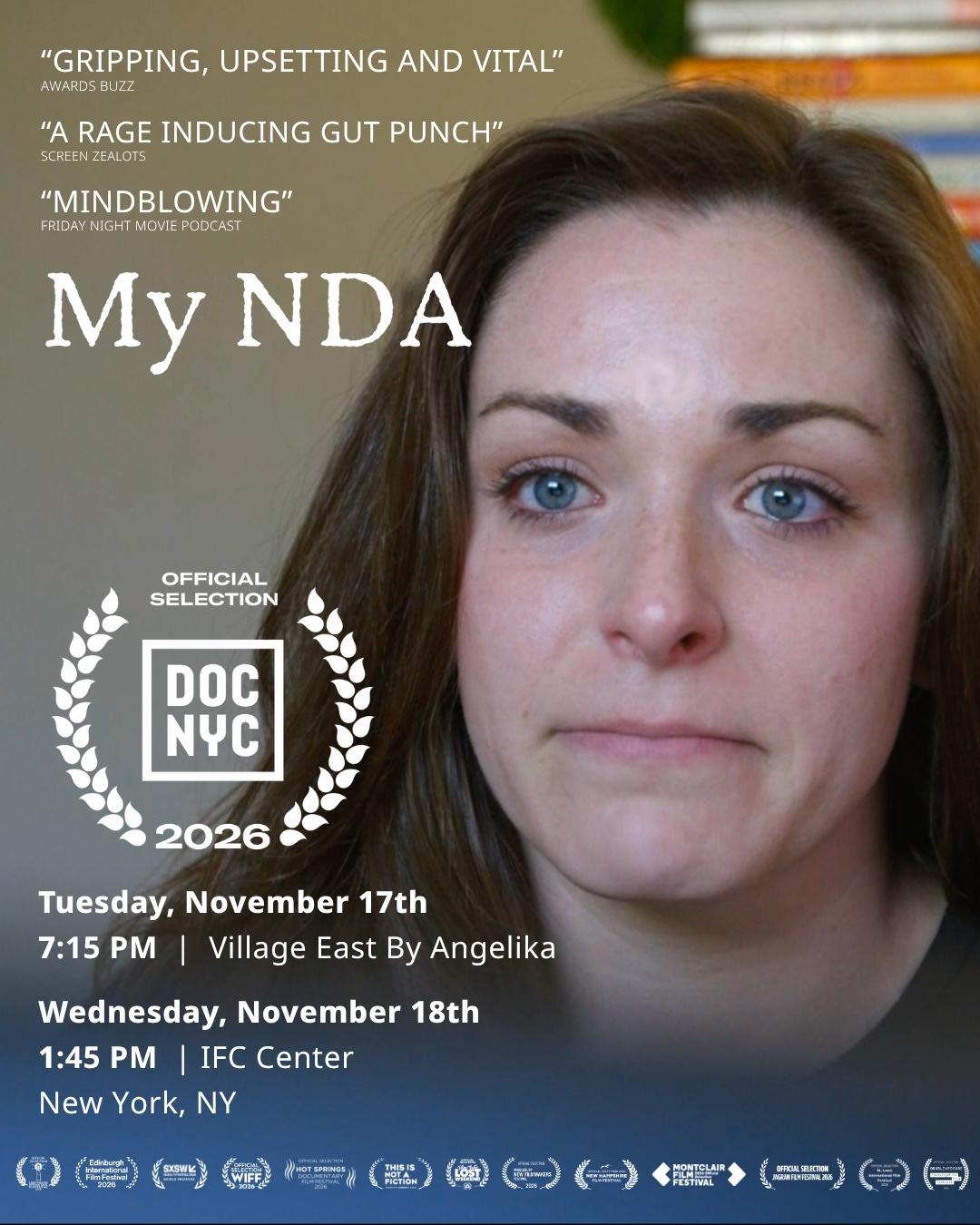 Flyer for My NDA Screening at DOC NYC