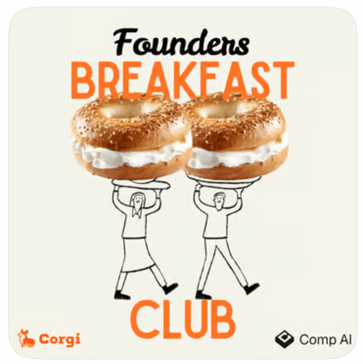 Flyer for Founder Breakfast Club with CompAI