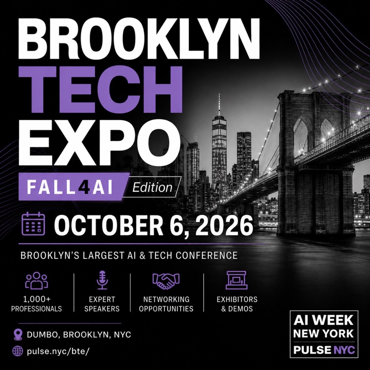 Flyer for Brooklyn Tech Expo "FALL4AI" Edition