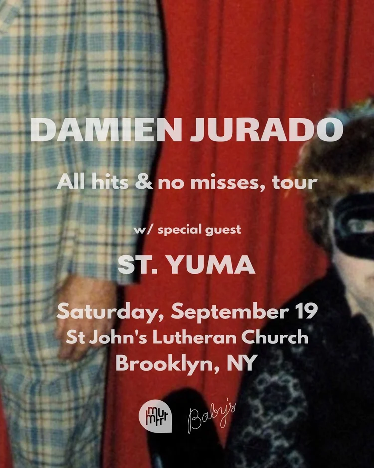 Flyer for Damien Jurado All Hits & No Misses Tour w/ special guest St. Yuma