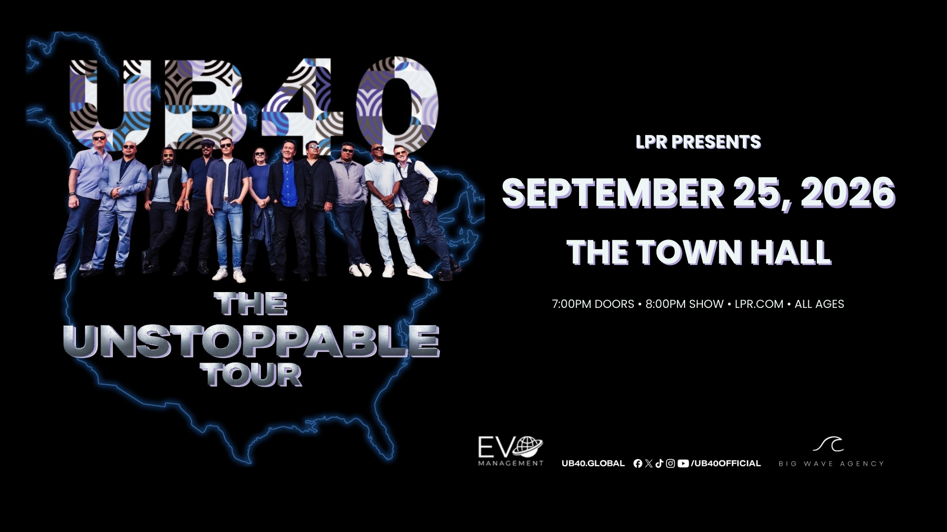 Flyer for UB40 - The Unstoppable Tour