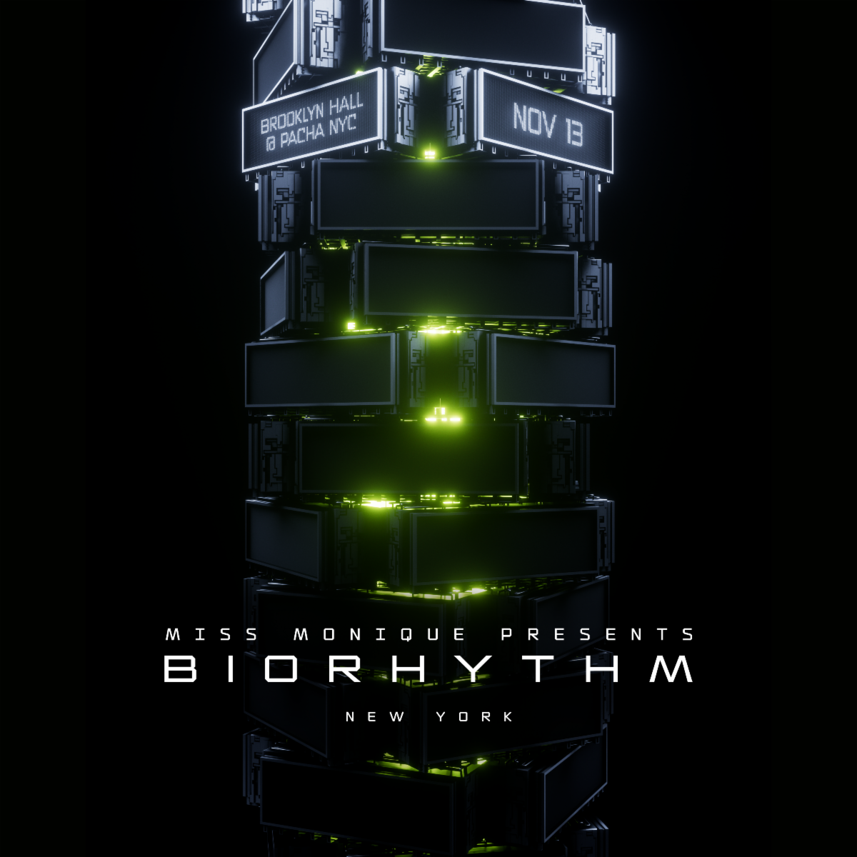 Flyer for Miss Monique Presents BIORHYTHM