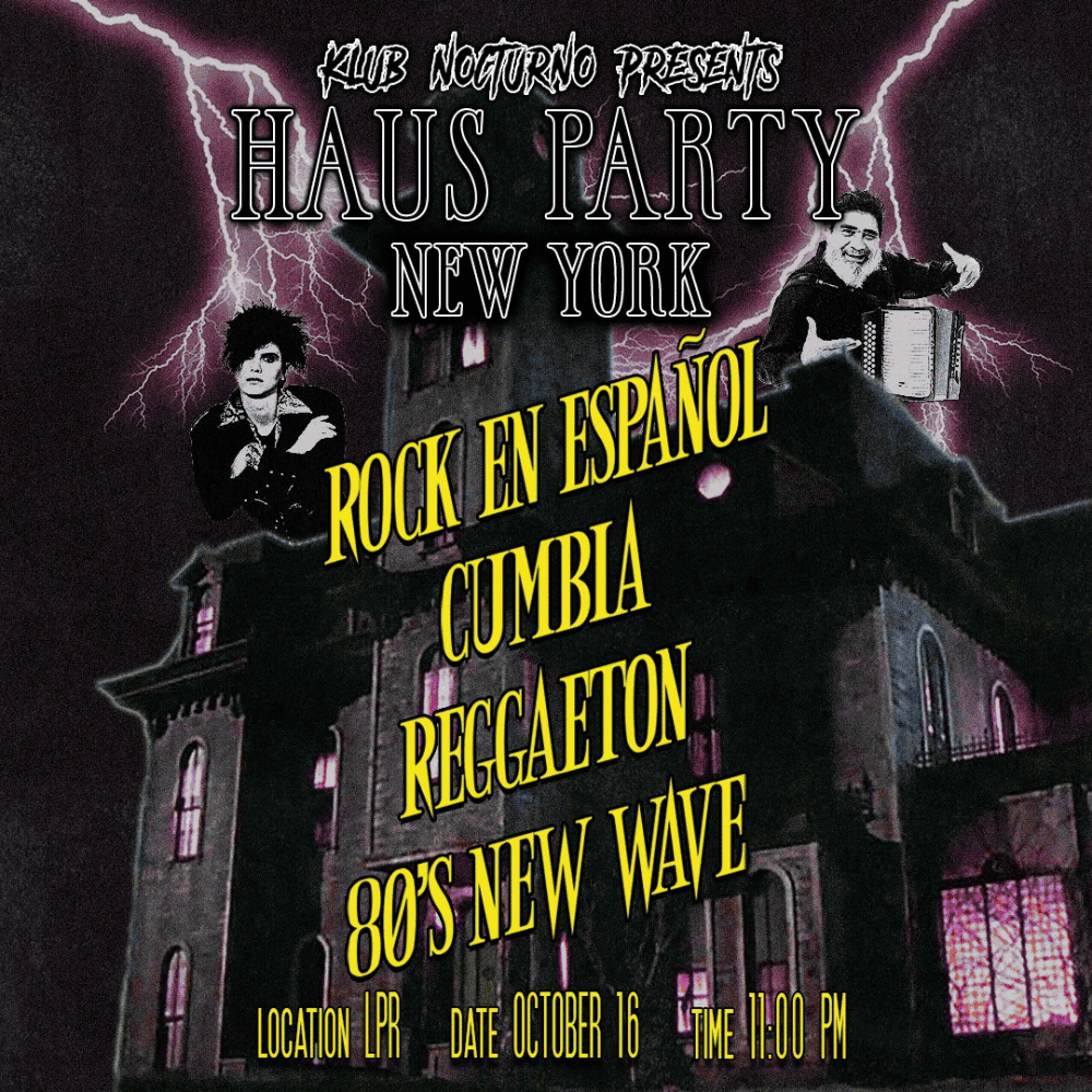 Flyer for Klub Nocturno Presents Haus Party New York