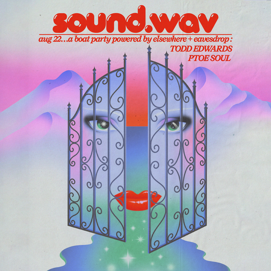 Flyer for sound.wav boat party with TODD EDWARDS + PTOE SOUL