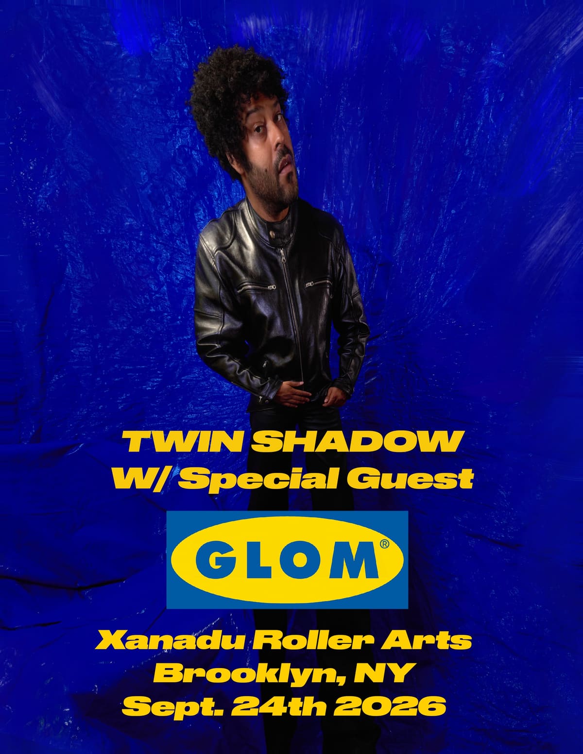 Flyer for Twin Shadow, GLOM (concert)