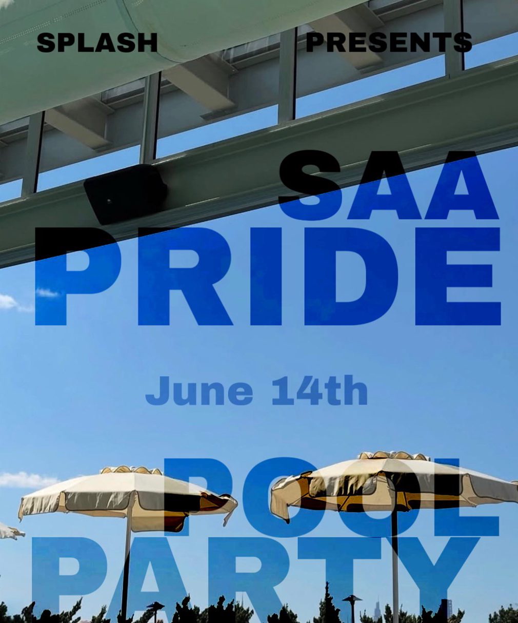 Flyer for SPLASH: Pride Pool Party at SAA