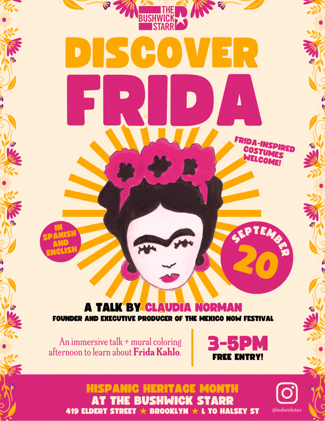 Flyer for DISCOVER FRIDA