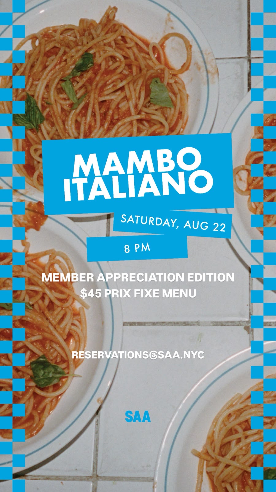 Flyer for MAMBO ITALIANO