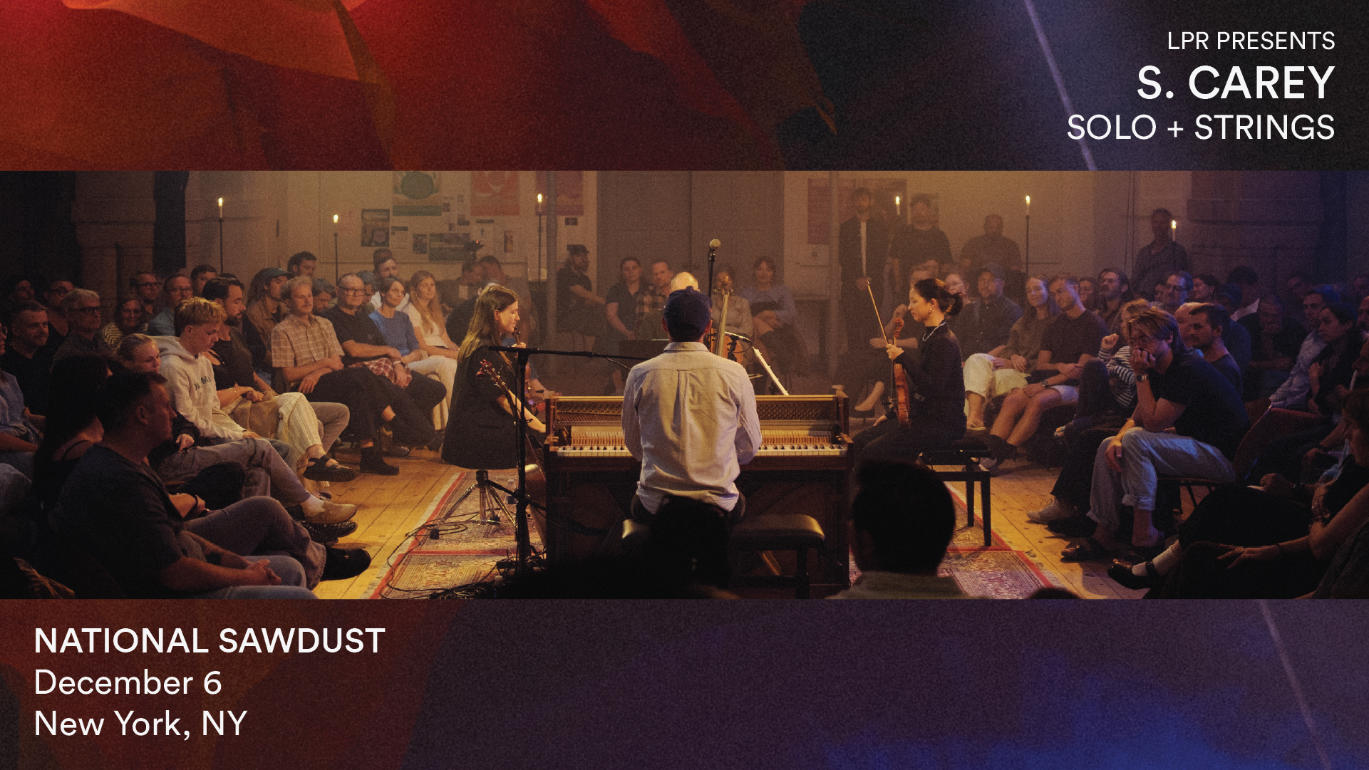 Flyer for S. Carey Solo + Strings