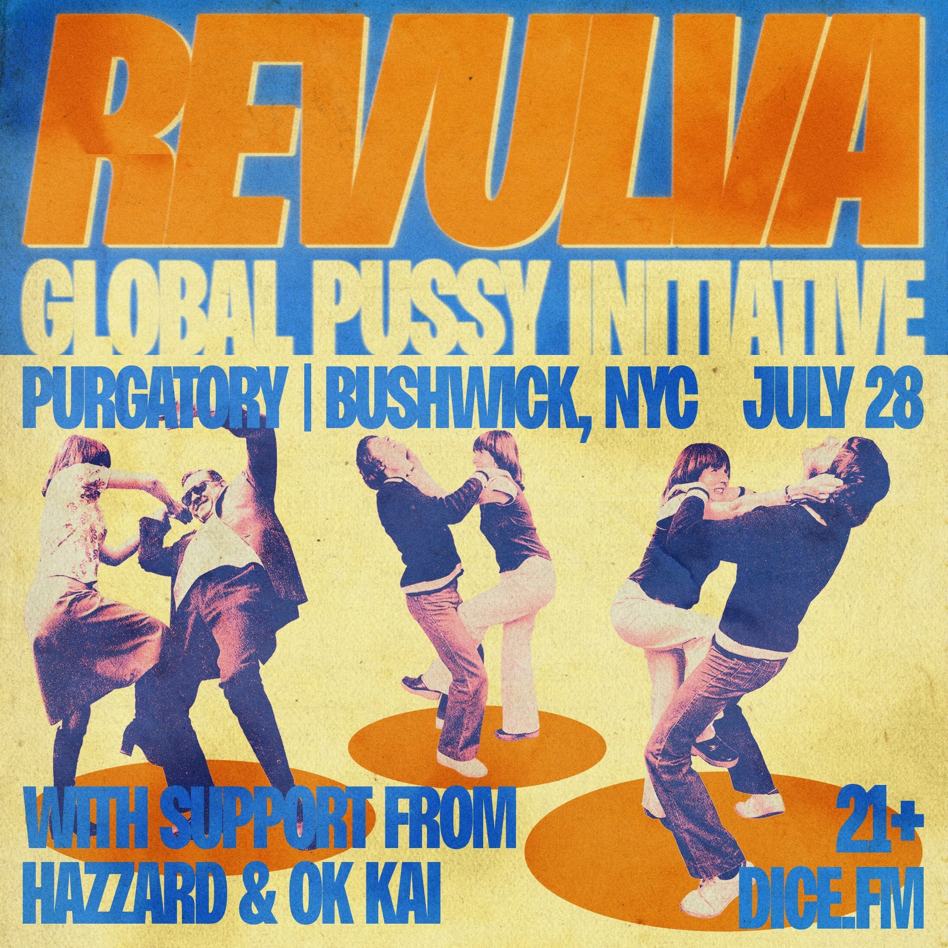 Flyer for REVULVA GLOBAL PUSSY INITIATIVE