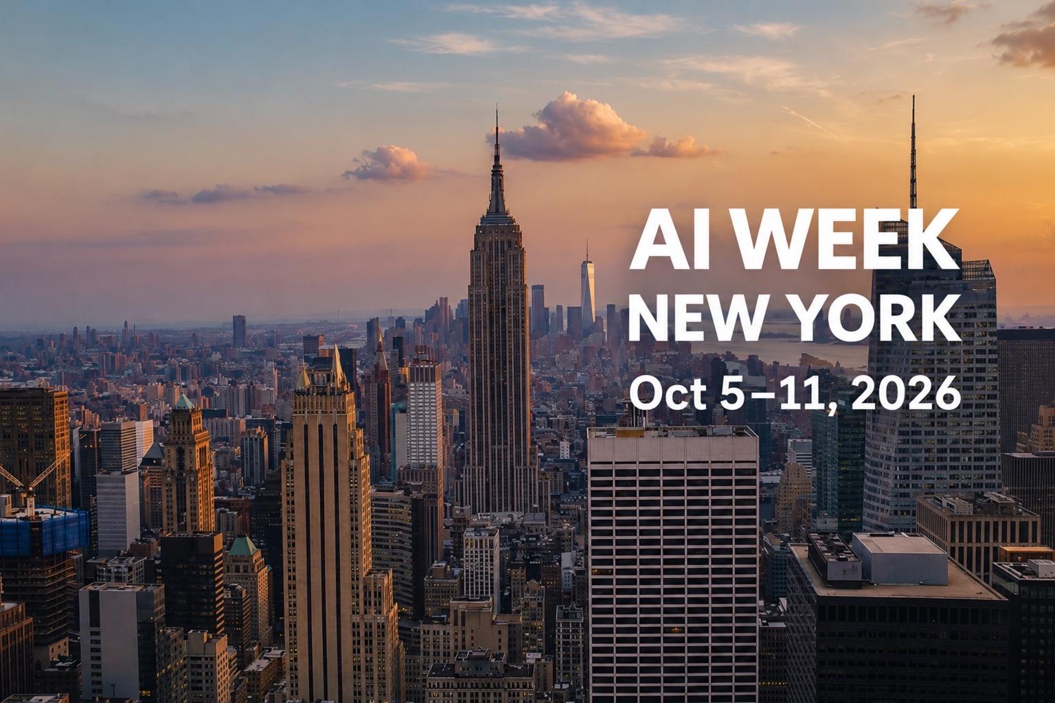 Flyer for AI Week NY 2026 - Fall Edition