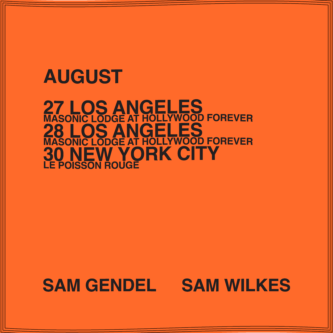 Flyer for Sam Gendel Sam Wilkes