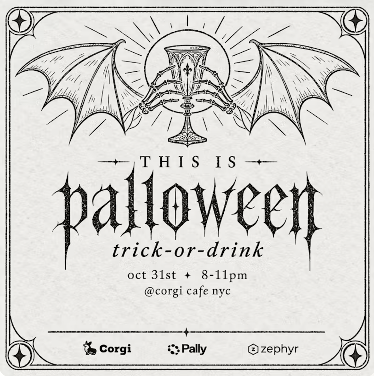 Flyer for LATE NIGHT PALLY: Your Halloween Pregame