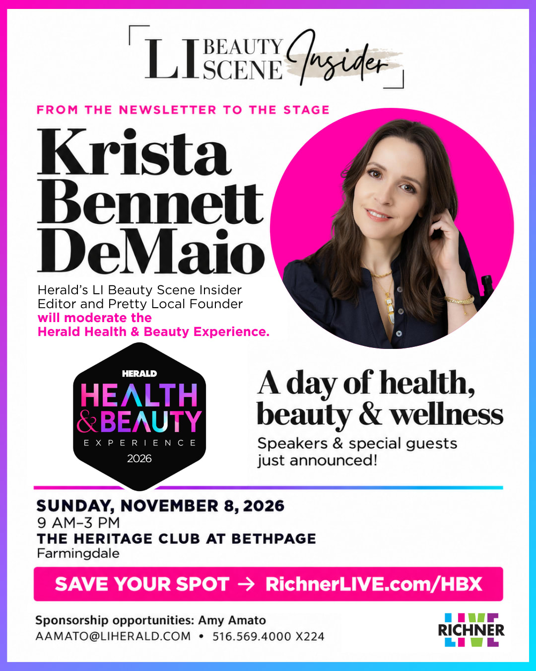 Flyer for Herald Health & Beauty Experience 2026