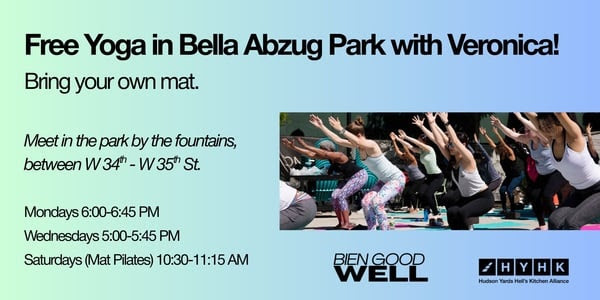 Flyer for Free Outdoor Yoga Class