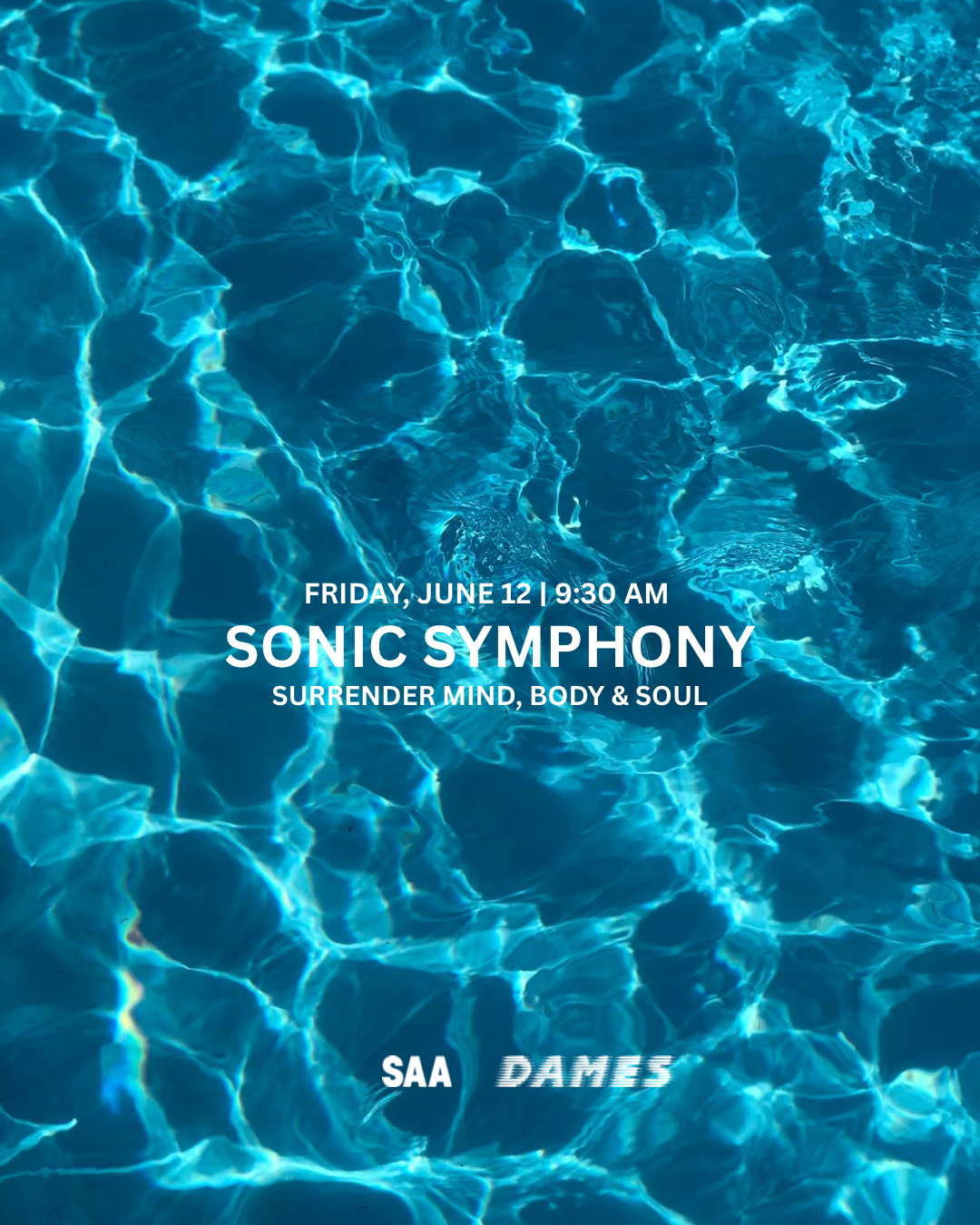 Flyer for Sonic Symphony: Surrender Mind, Body & Soul
