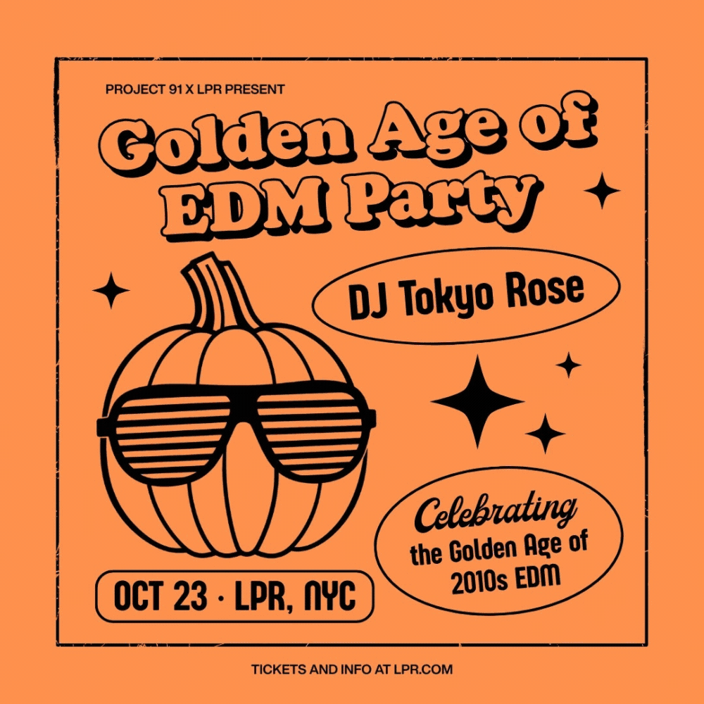 Flyer for Golden Age of EDM Party