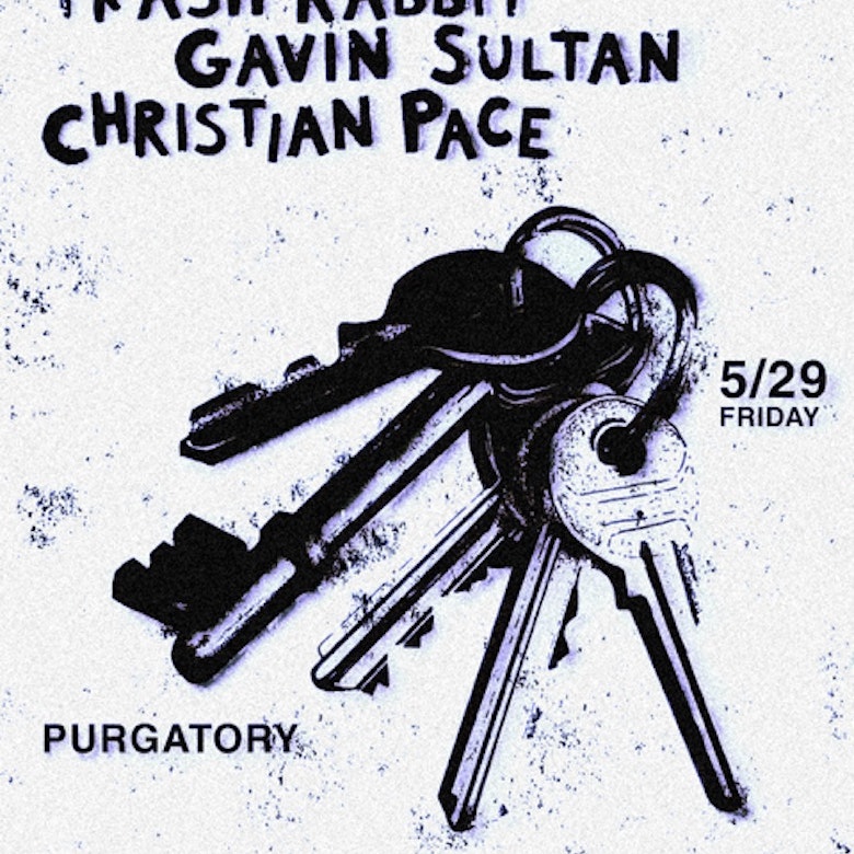 Flyer for TRASH RABBIT, GAVIN SULTAN, CHRISTIAN PACE