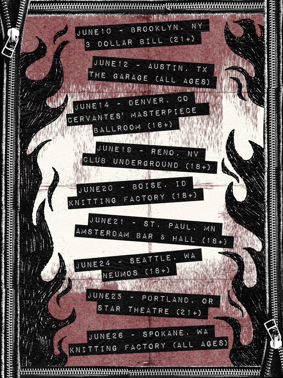 Flyer for Discord Addams EMO FEST: An Evening of Drag & Pop Punk Tour Kick-off