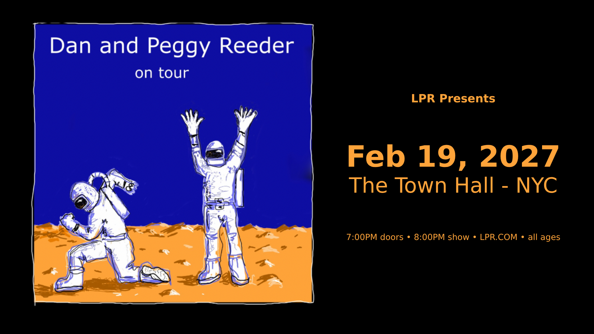 Flyer for LPR Presents: Dan and Peggy Reeder