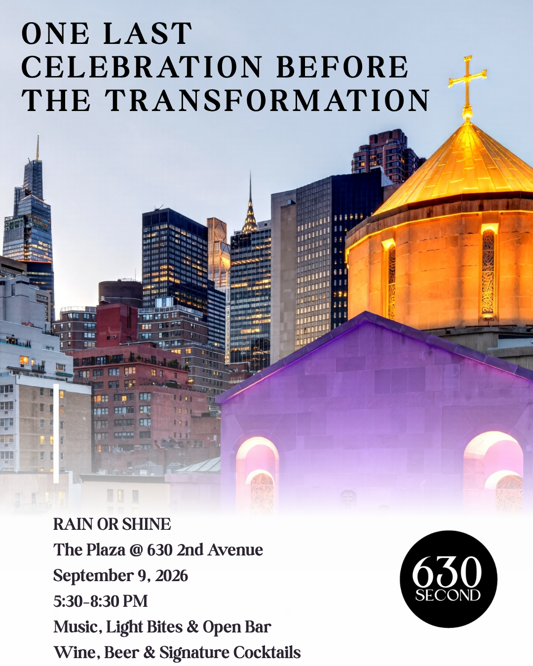 Flyer for One Last Celebration Before The Transformation