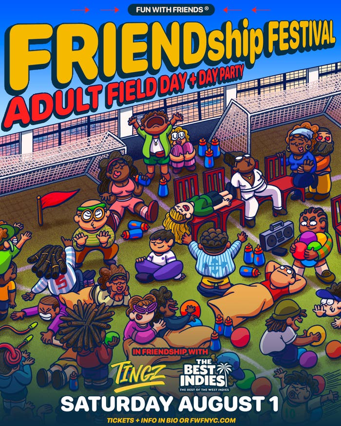 Flyer for FRIENDship Festival: Adult Field Day