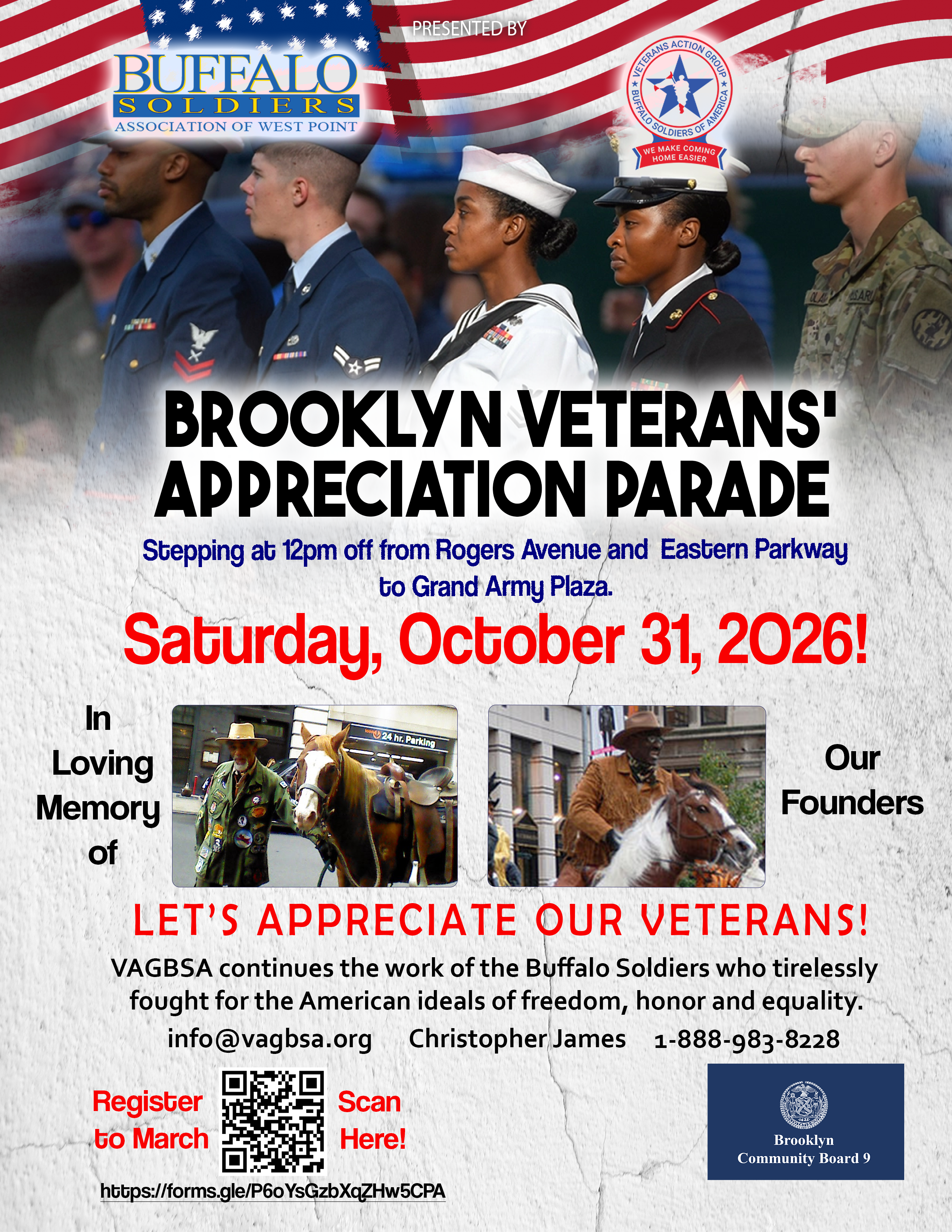 Flyer for Brooklyn Veterans' Appreciation Parade