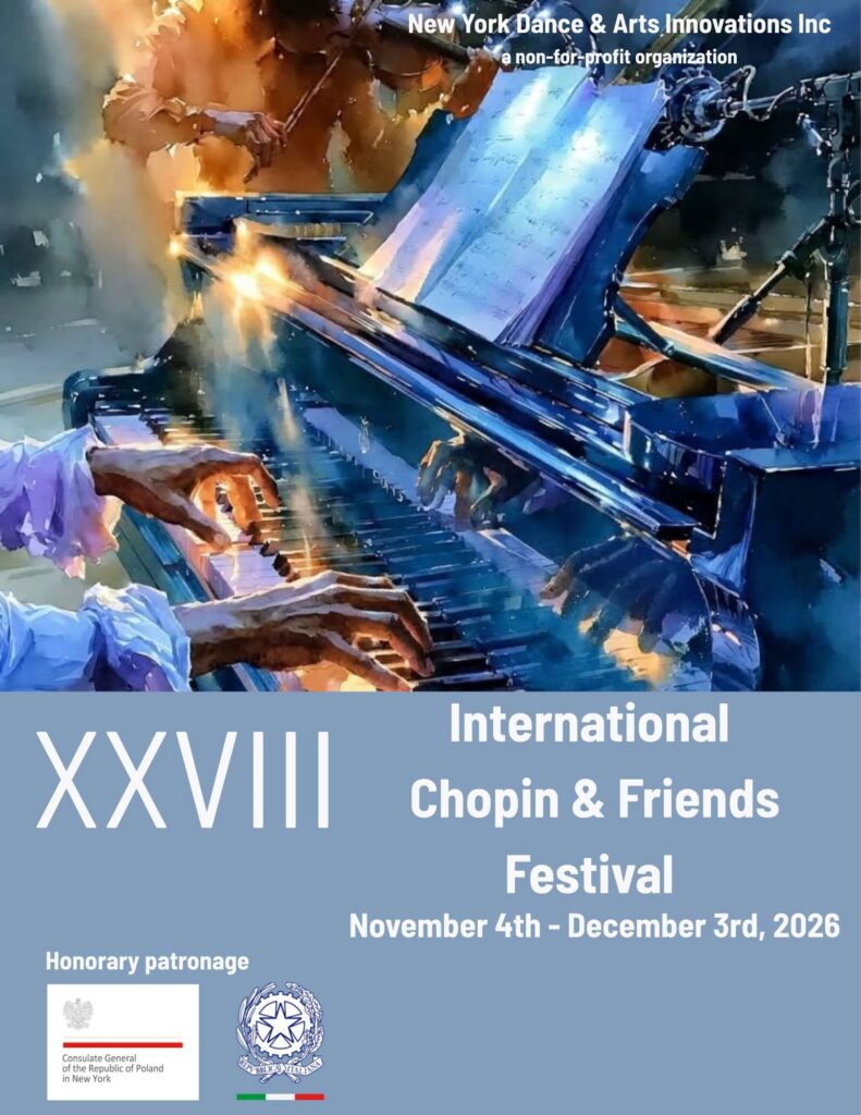 Flyer for Chopin and Friends Festival Opening Concert: Tribute to Ruth Slenská