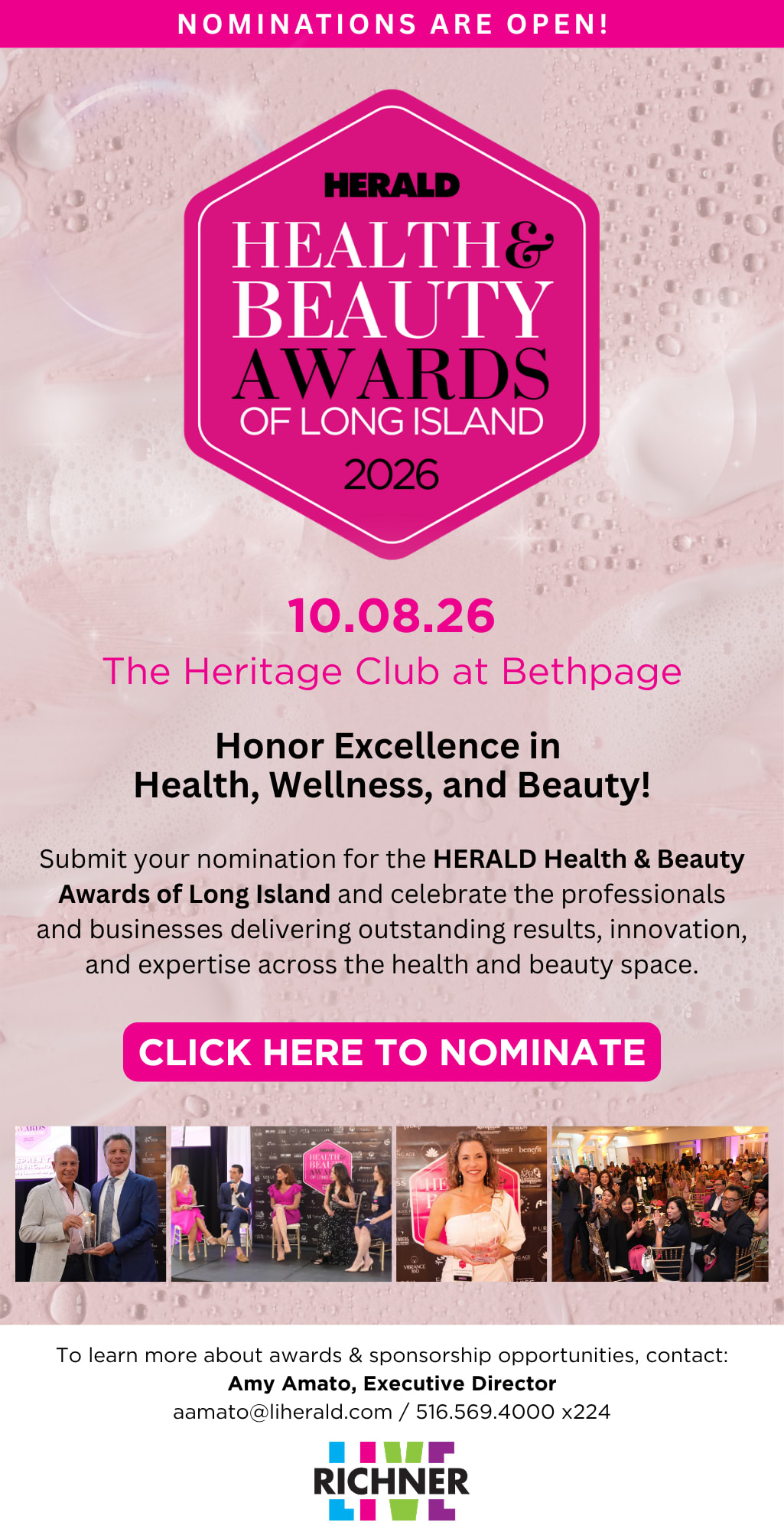 Flyer for Herald Health & Beauty Awards of Long Island 2026