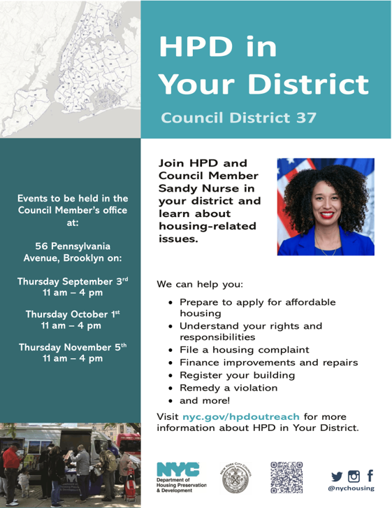 Flyer for HPD in Your District - Council District 37
