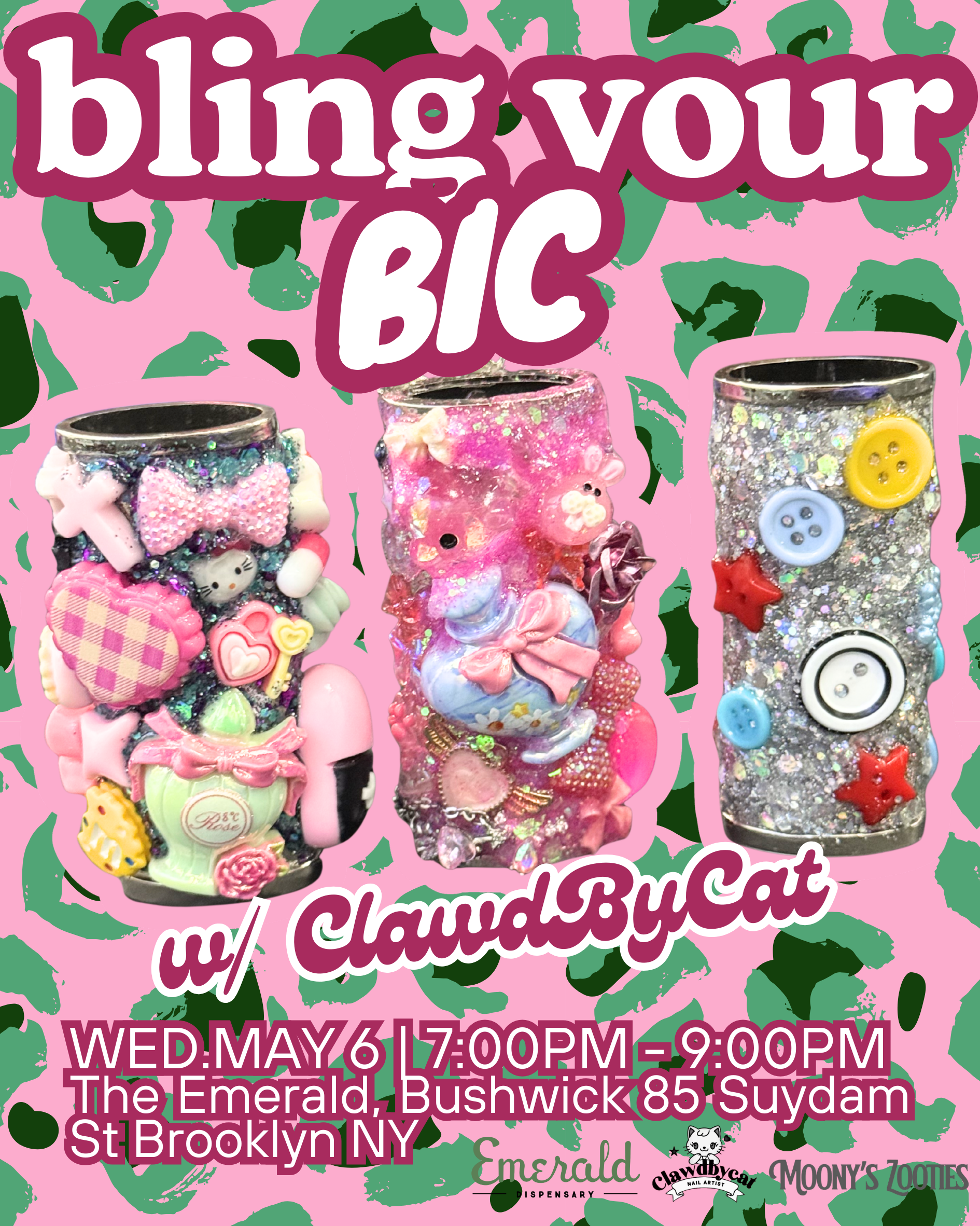 Flyer for Bling Your BIC! w/ ClaudByCat