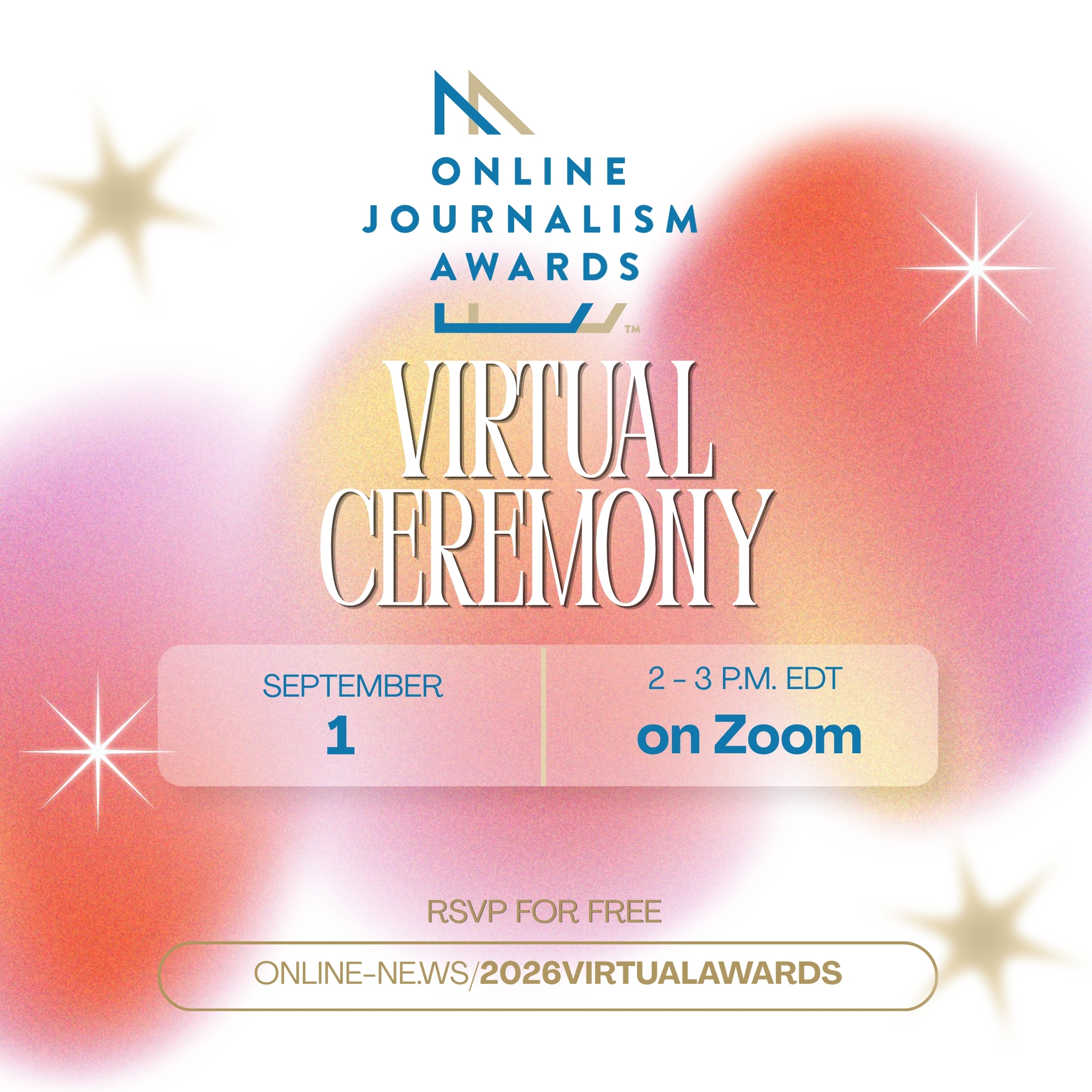 Flyer for Online Journalism Awards Virtual Ceremony: Honoring José Zamora
