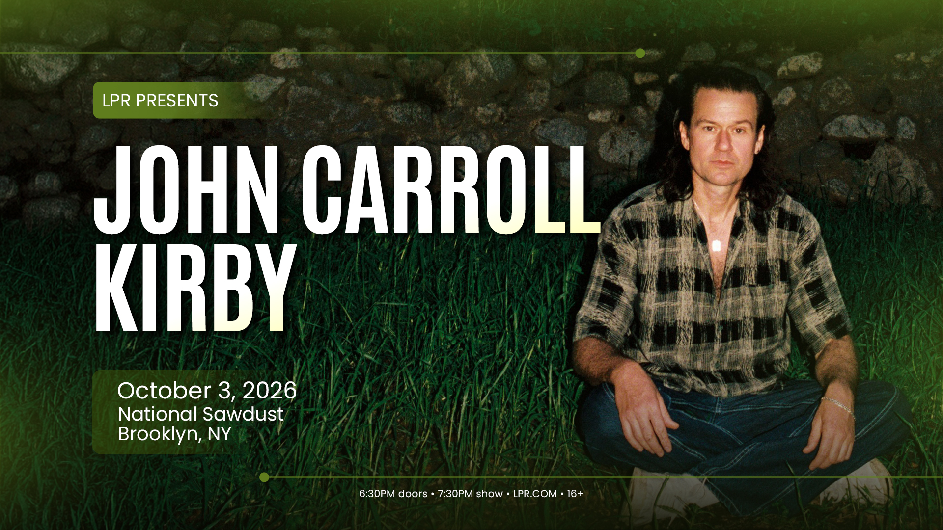 Flyer for John Carroll Kirby